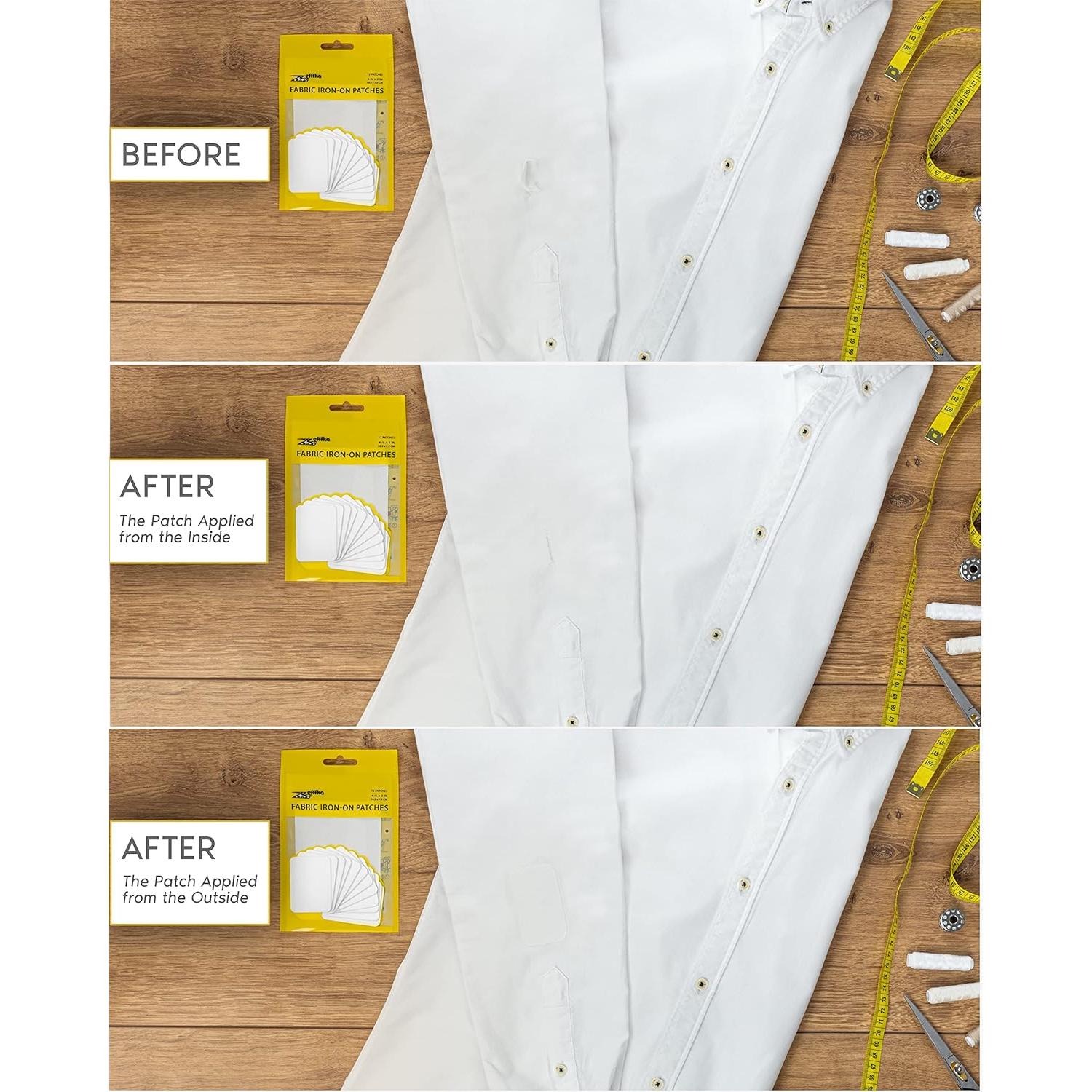 Parches de Tela para Planchar ZEFFFKA 12 Piezas 100% Algodón