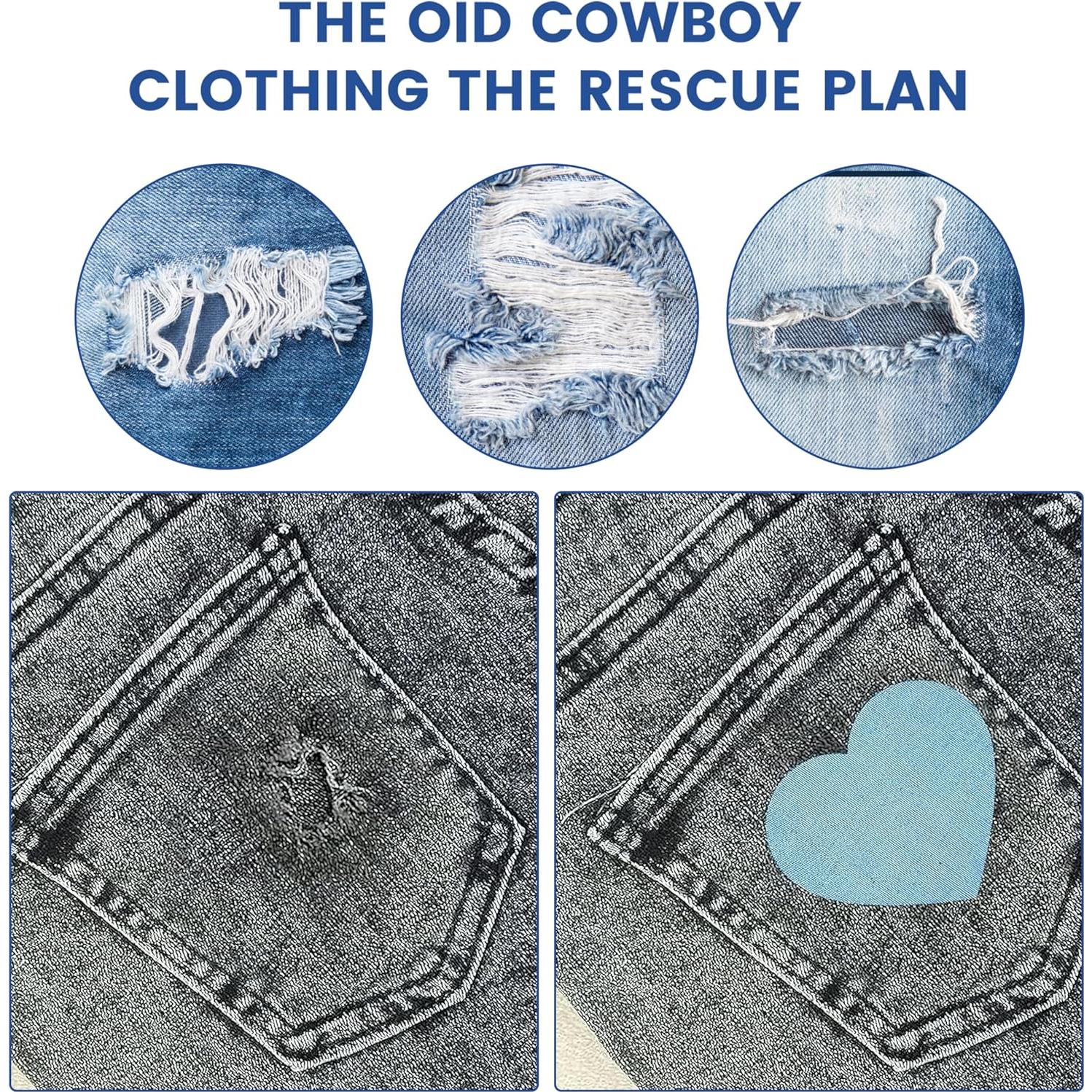 Parche de mezclilla LCEAI para reparar jeans - 6 colores 10.1x22.6cm