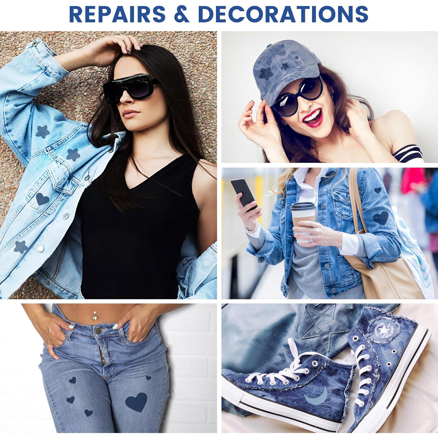 Parche de mezclilla LCEAI para reparar jeans - 6 colores 10.1x22.6cm