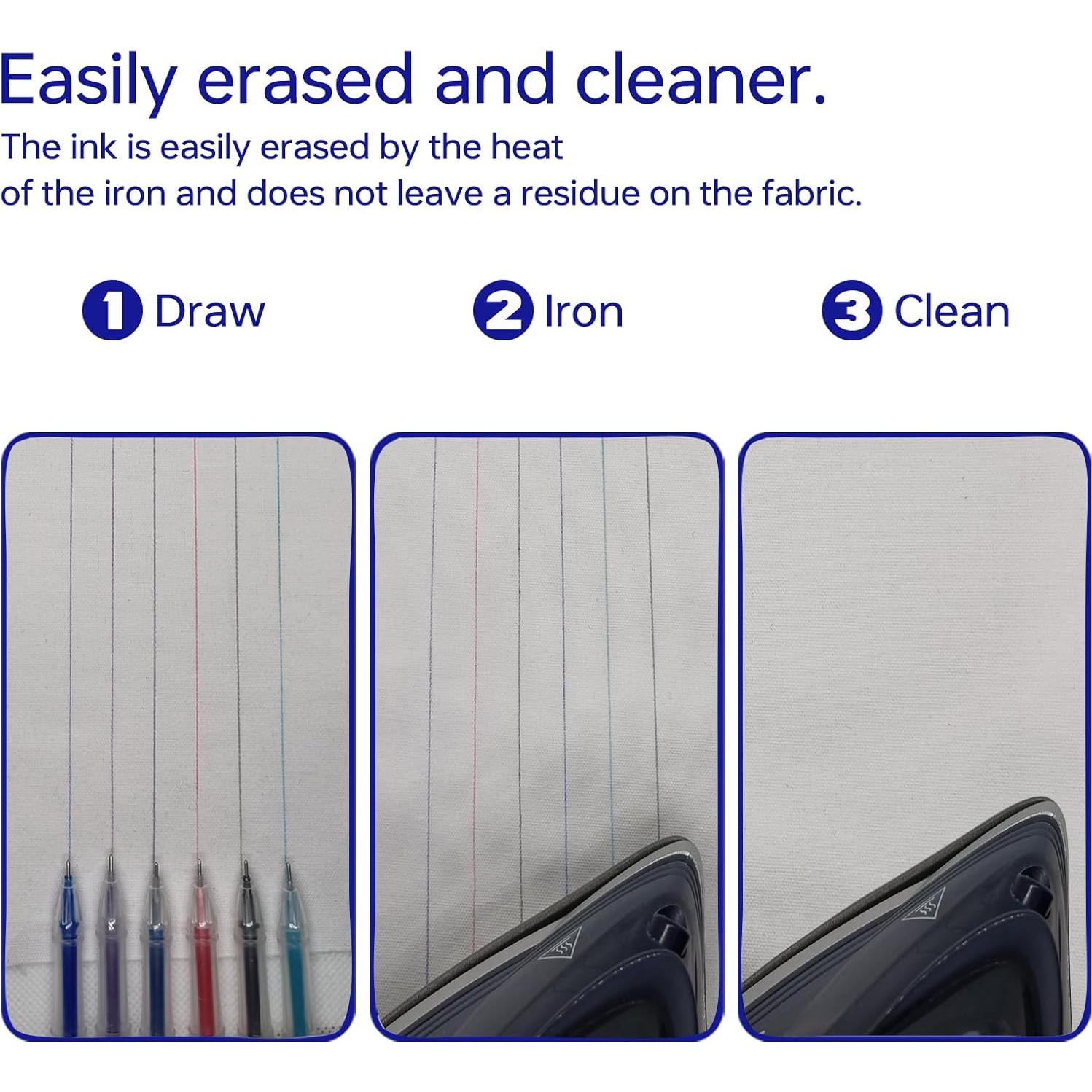 6 Bolígrafos Borrables por Calor Dinggaogao 0.5mm 6 Colores