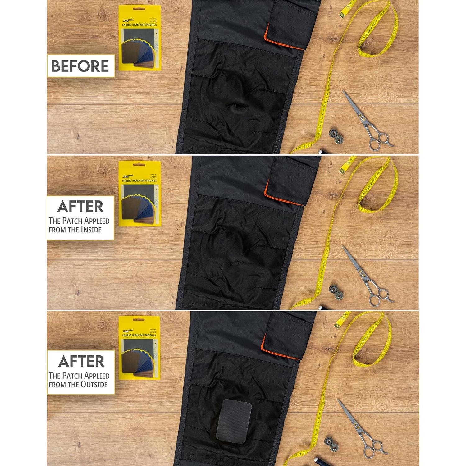 ZEFFFKA Kit de 12 Parches de Tela Autoadhesivos 100% Algodón