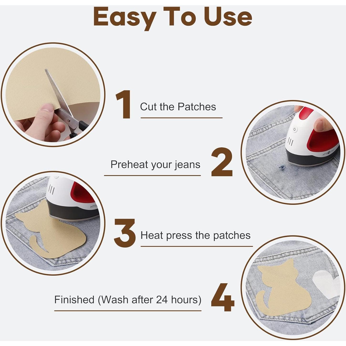 Parches Termoadhesivos HTVRONT 15 Pcs Multicolor 12.5x27.9 cm