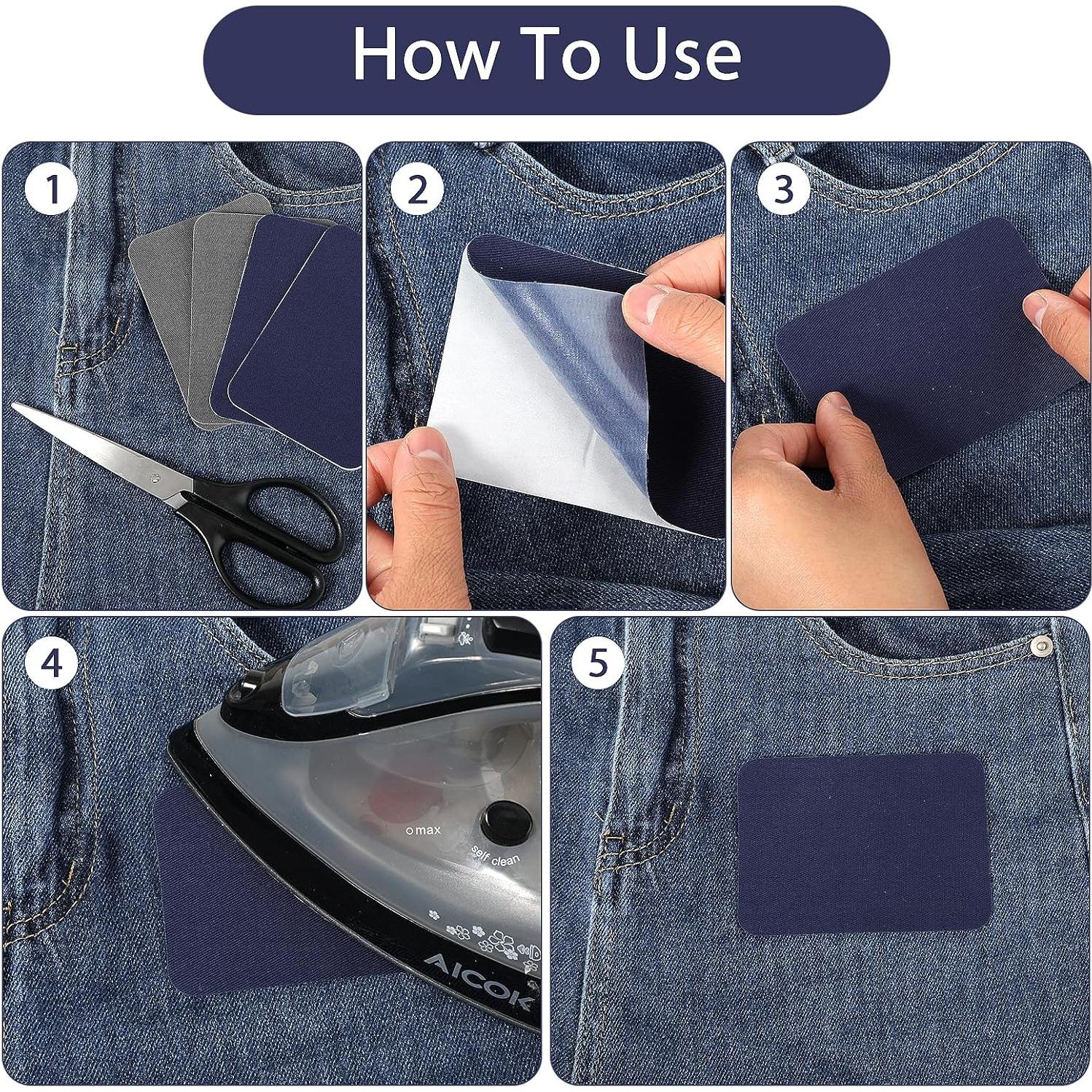 12 Parches de Algodón para Planchar Gjinxi 10.16x7.62cm