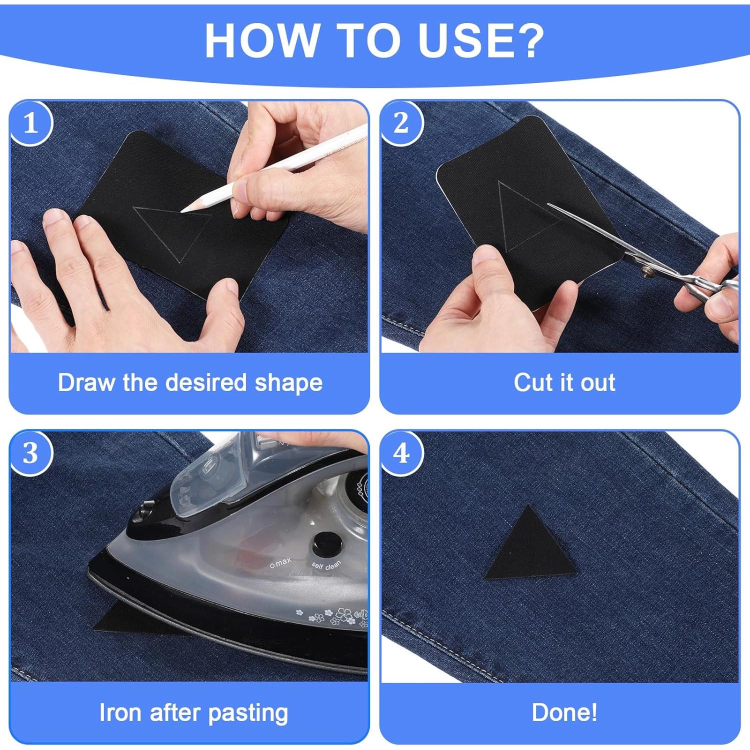 12 Parches de Algodón para Planchar 7.5x10.5cm Hariendny