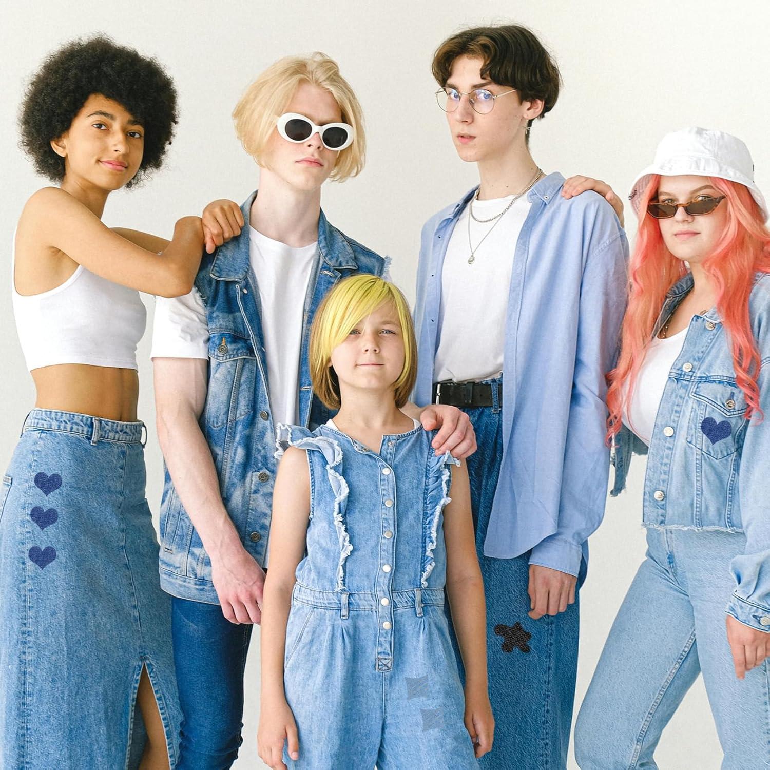 5 Pcs Parche de Planchar Kuyaehe para Jeans 12.7 x 9.4 cm