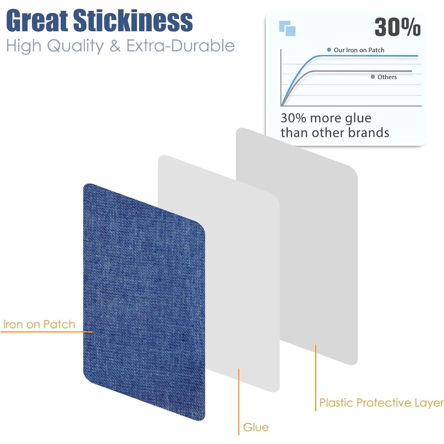 5 Pcs Parche de Planchar Kuyaehe para Jeans 12.7 x 9.4 cm