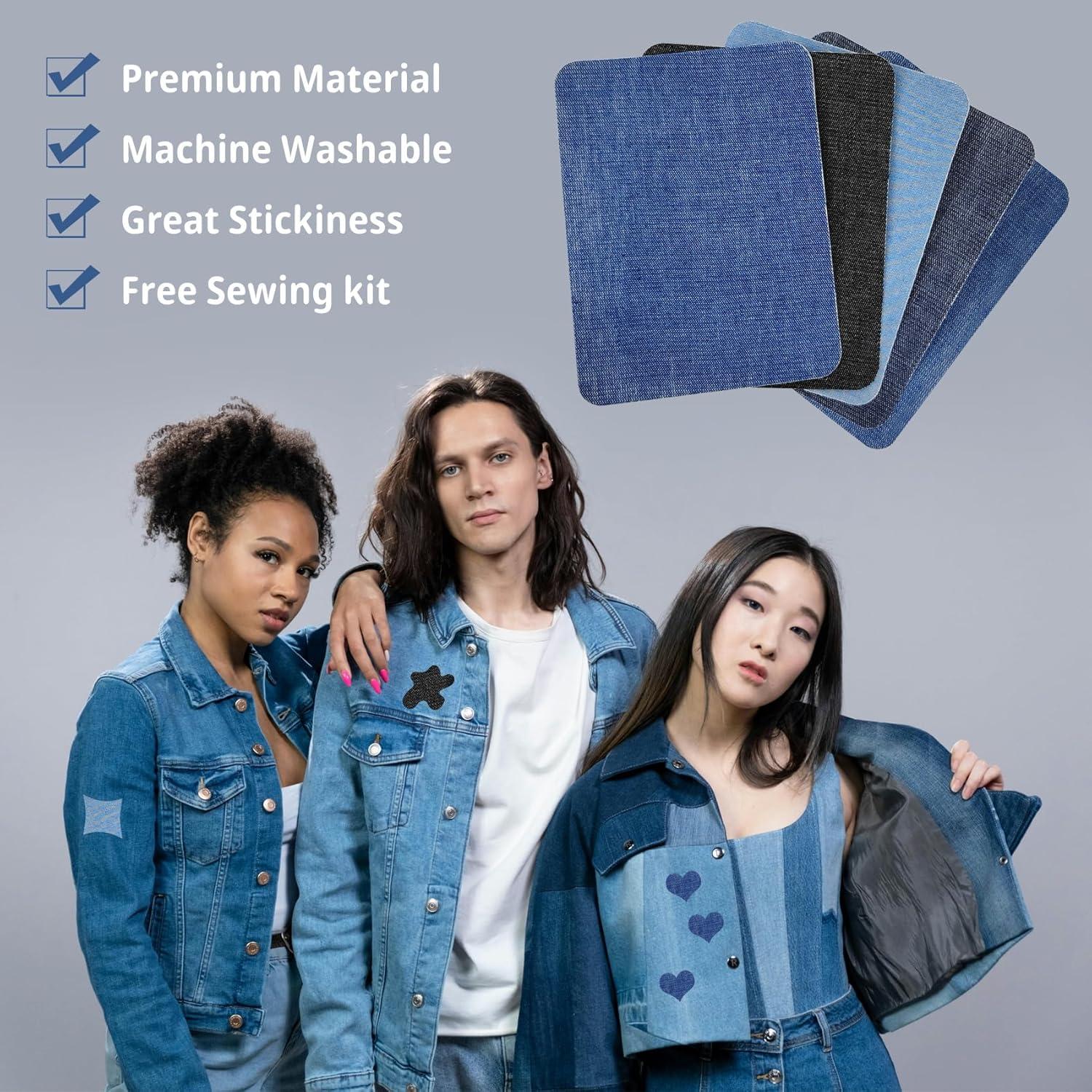 5 Pcs Parche de Planchar Kuyaehe para Jeans 12.7 x 9.4 cm