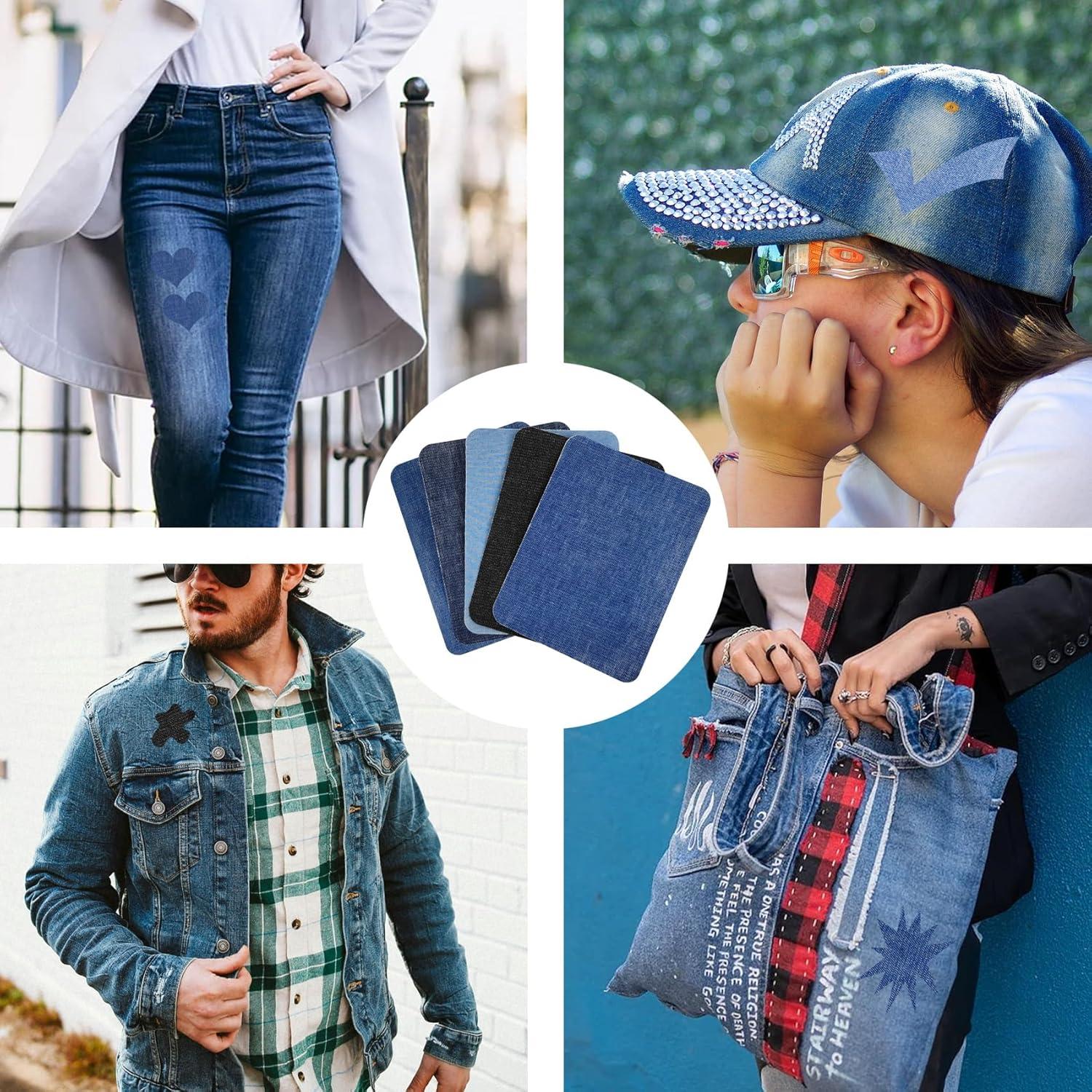 5 Pcs Parche de Planchar Kuyaehe para Jeans 12.7 x 9.4 cm