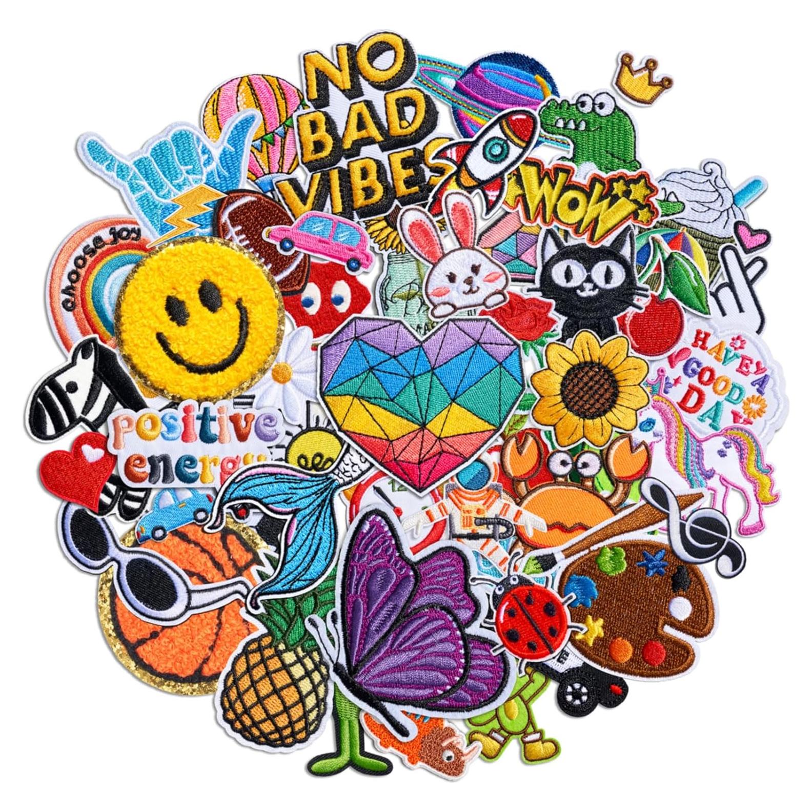 70 Parches Bordados Termoadhesivos Solasocool - Variedad de Diseños