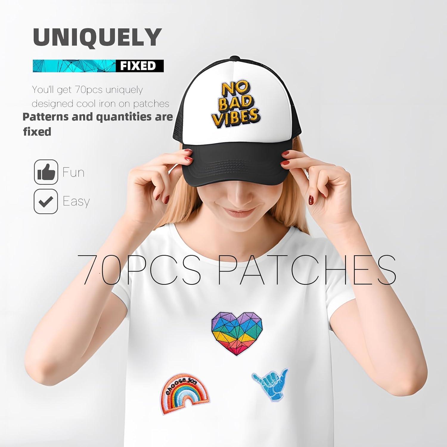 70 Parches Bordados Termoadhesivos Solasocool - Variedad de Diseños