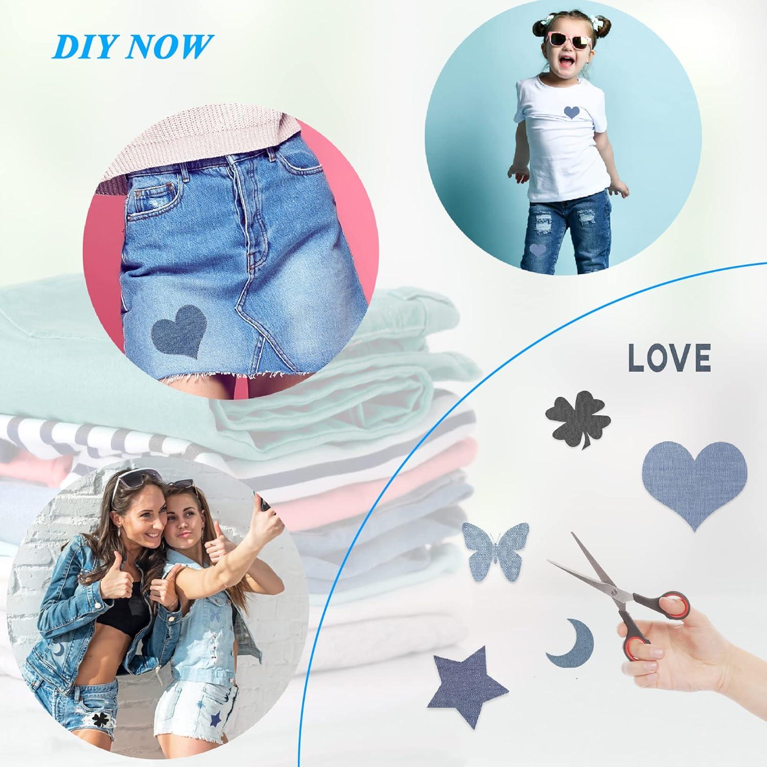 12 Parches Termoadhesivos Harsgs 100% Algodón Negro 7.5x10.5 cm