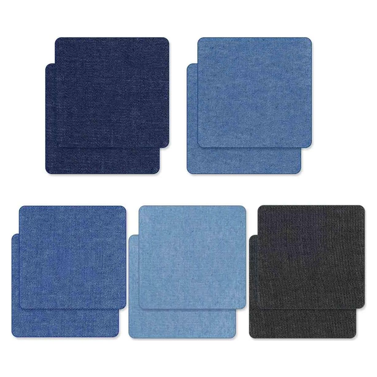 10 Parches de Planchar TKYPZY Denim 7.5x7.5cm 5 Colores