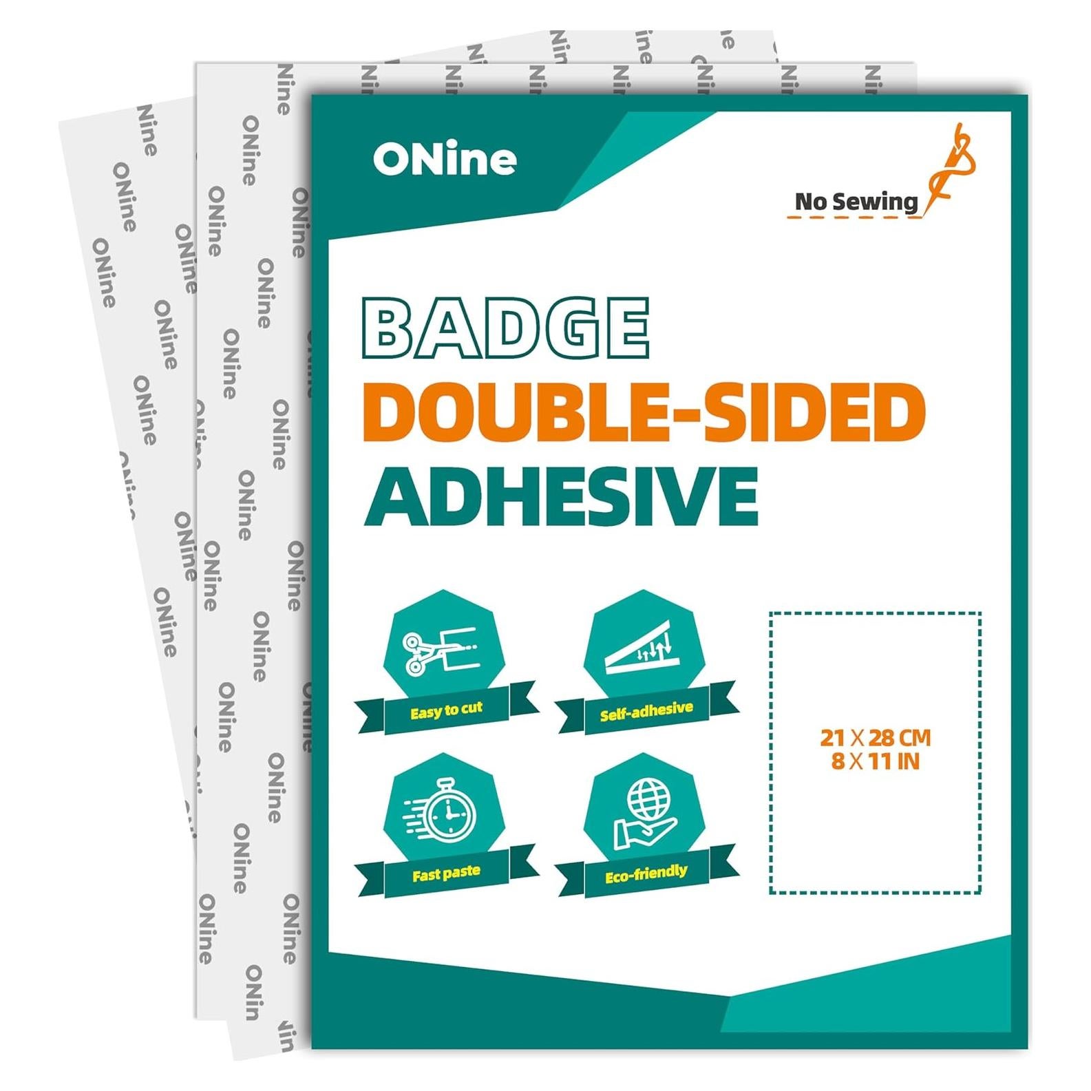Adhesivo Doble Cara ONine para Parches - 2 Paquetes 20.32x27.94 cm