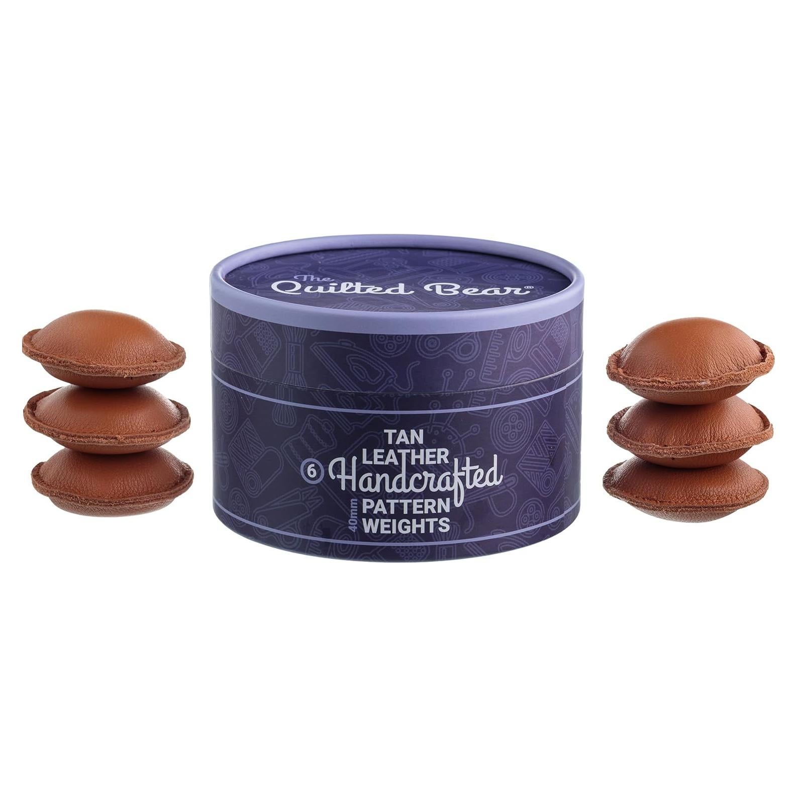 Pesas de Patrón de Cuero The Quilted Bear 6x40mm - Marrón Claro