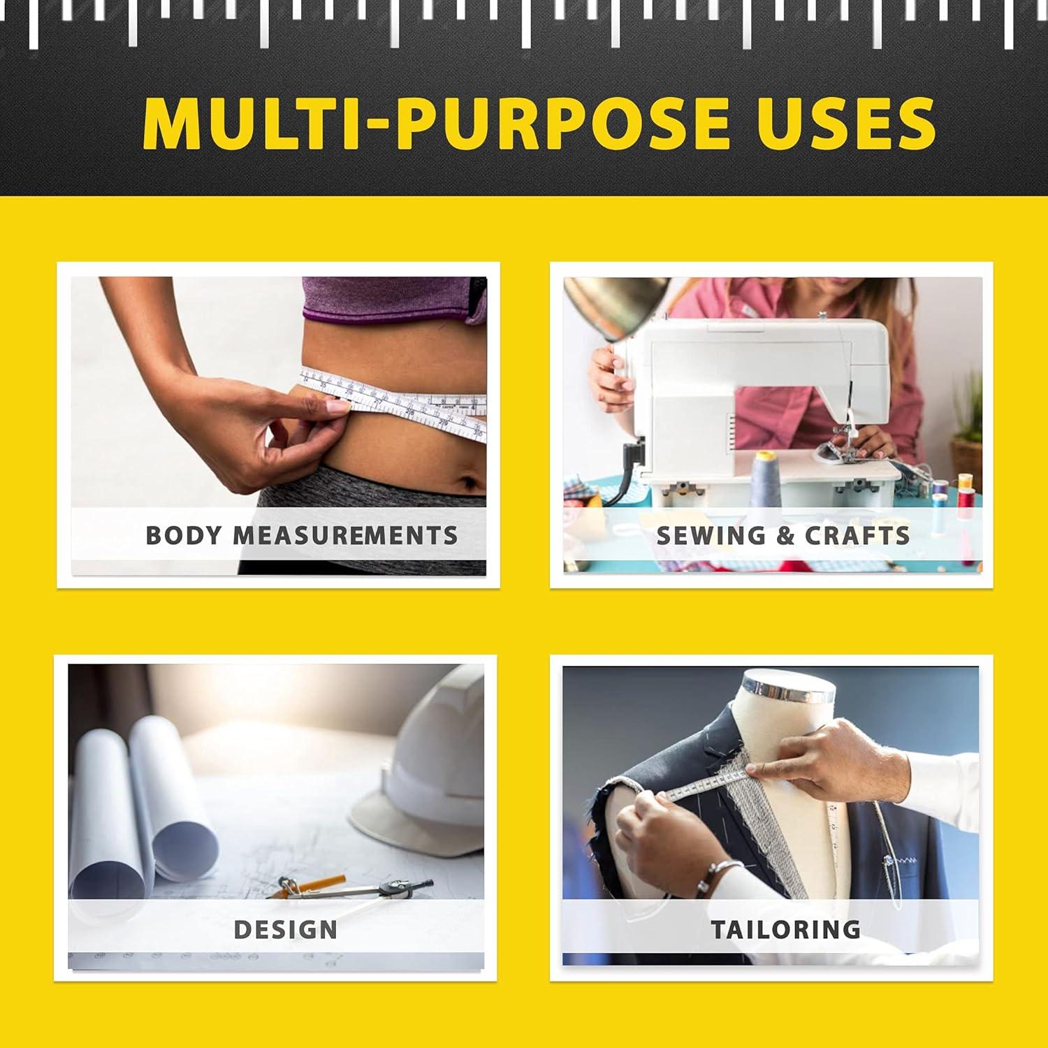 Cinta Métrica Retráctil Perfecta 2m para Sastre y Manualidades