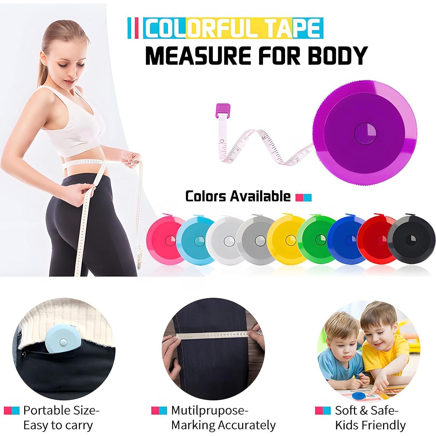 Cinta Métrica Retráctil Cutegogo 1.5m para Costura y Medidas