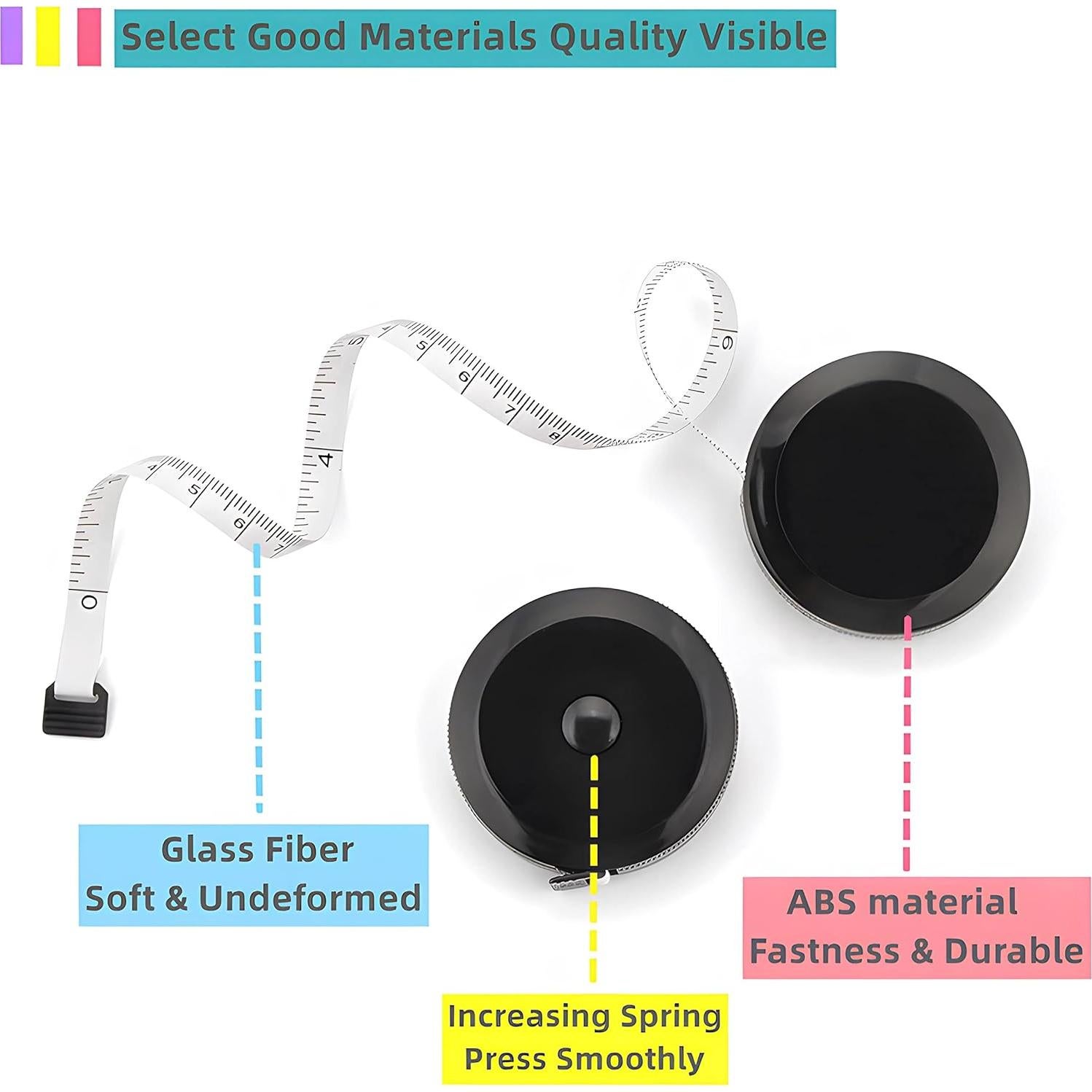 Cinta Métrica Retráctil Cutegogo 1.5m para Costura y Medidas