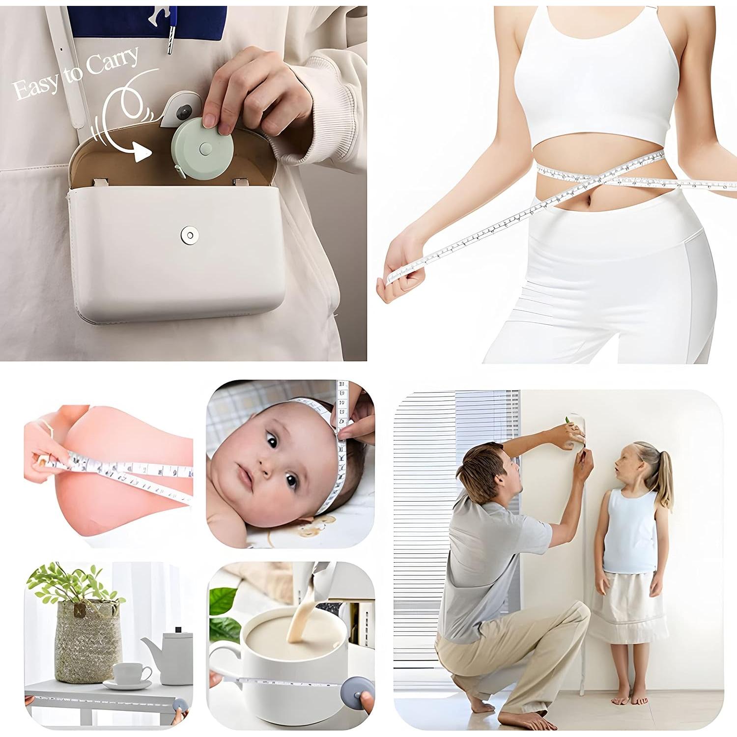 Cinta Métrica Retráctil Cutegogo 1.5m para Costura y Medidas