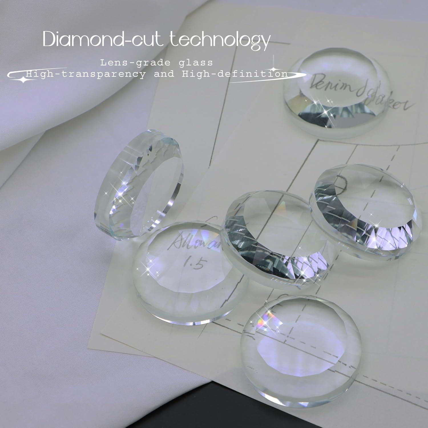 Pesas de Costura de Cristal OKQX - Paquete de 6, 62.4g cada una