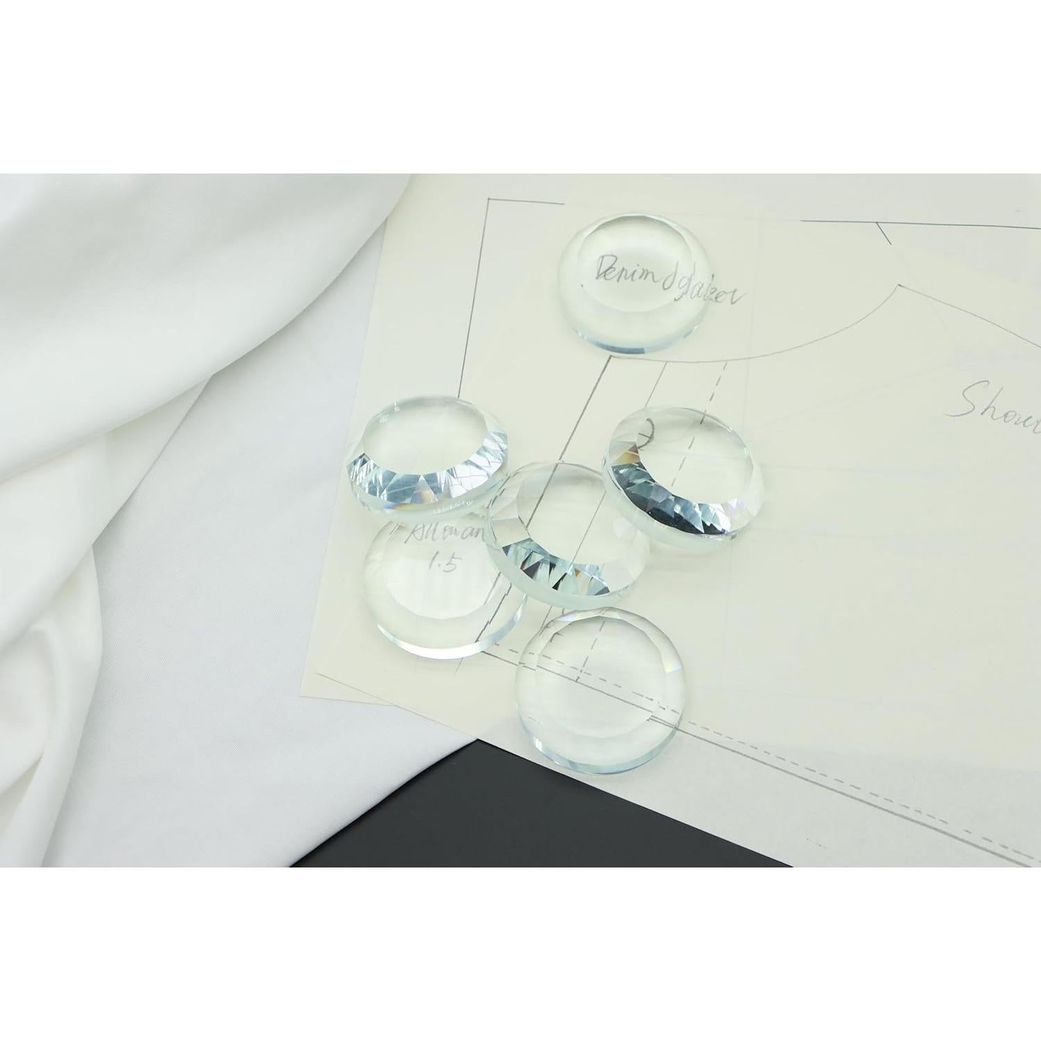 Pesas de Costura de Cristal OKQX - Paquete de 6, 62.4g cada una