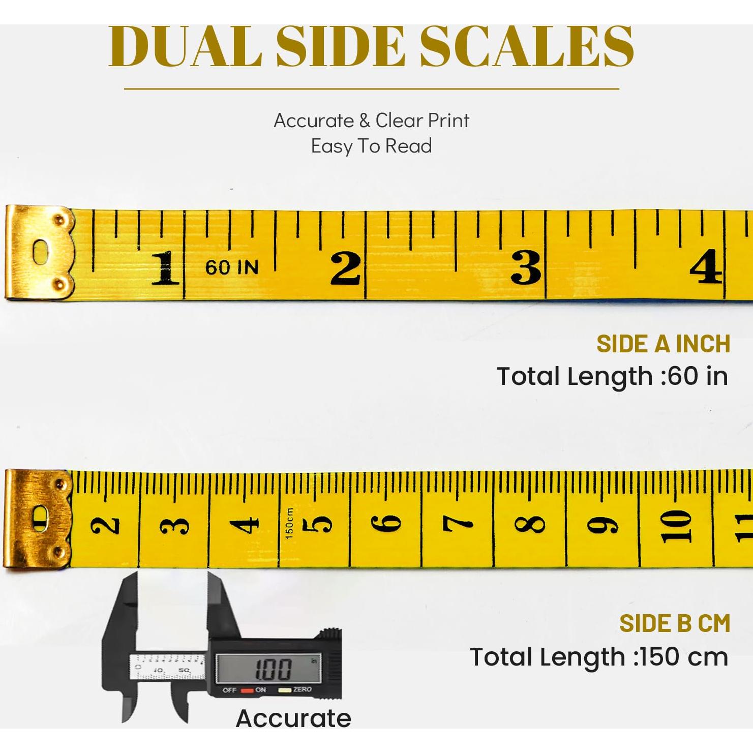 Cinta Métrica de Tela Suave MYGBBKITDEC - 3 Piezas 150 cm