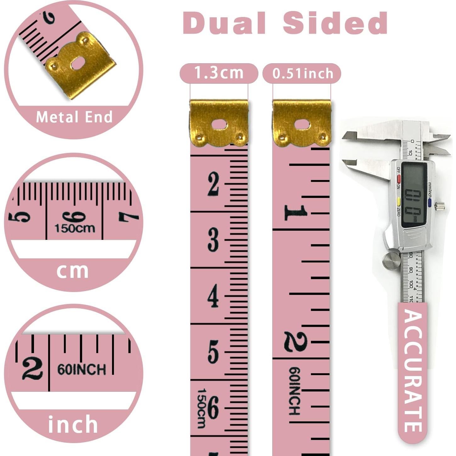 Paquete de 10 cintas métricas suaves Yssmjd 150 cm para costura