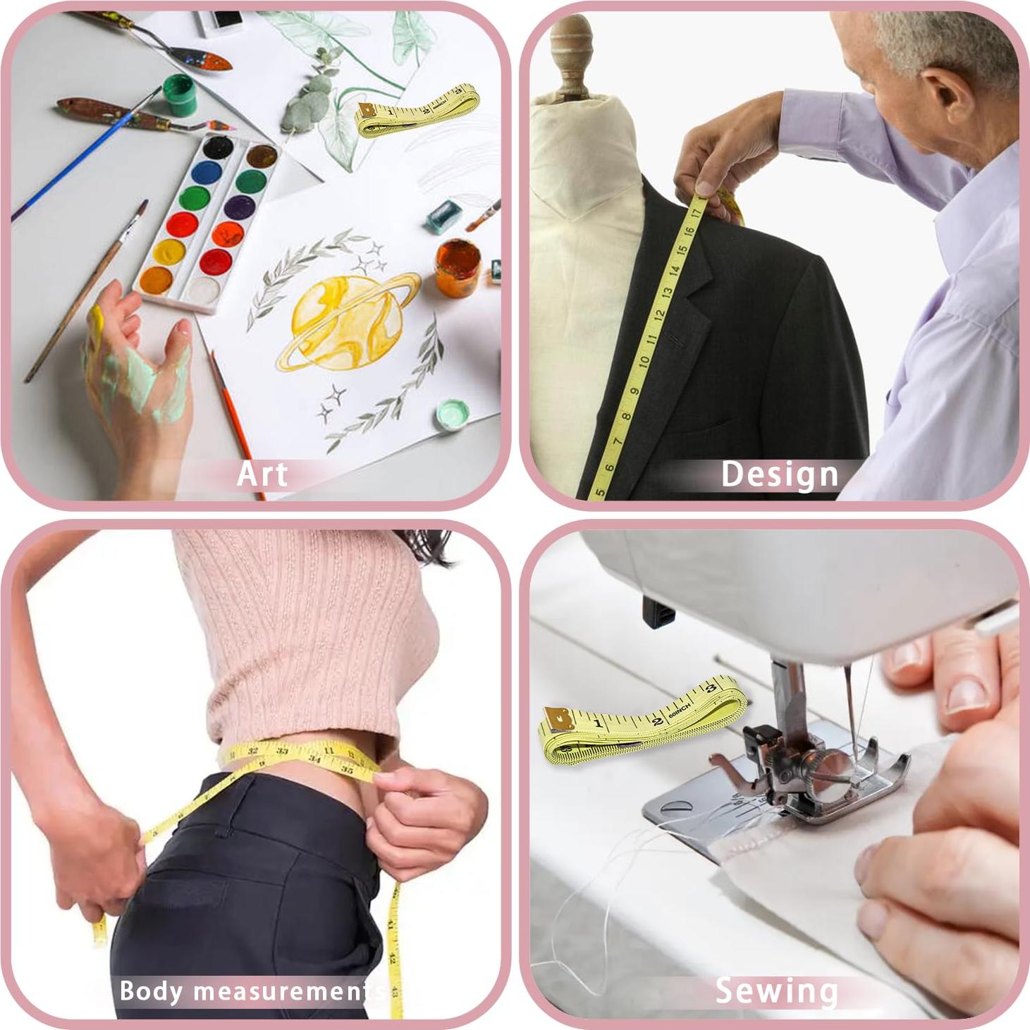 Paquete de 10 cintas métricas suaves Yssmjd 150 cm para costura