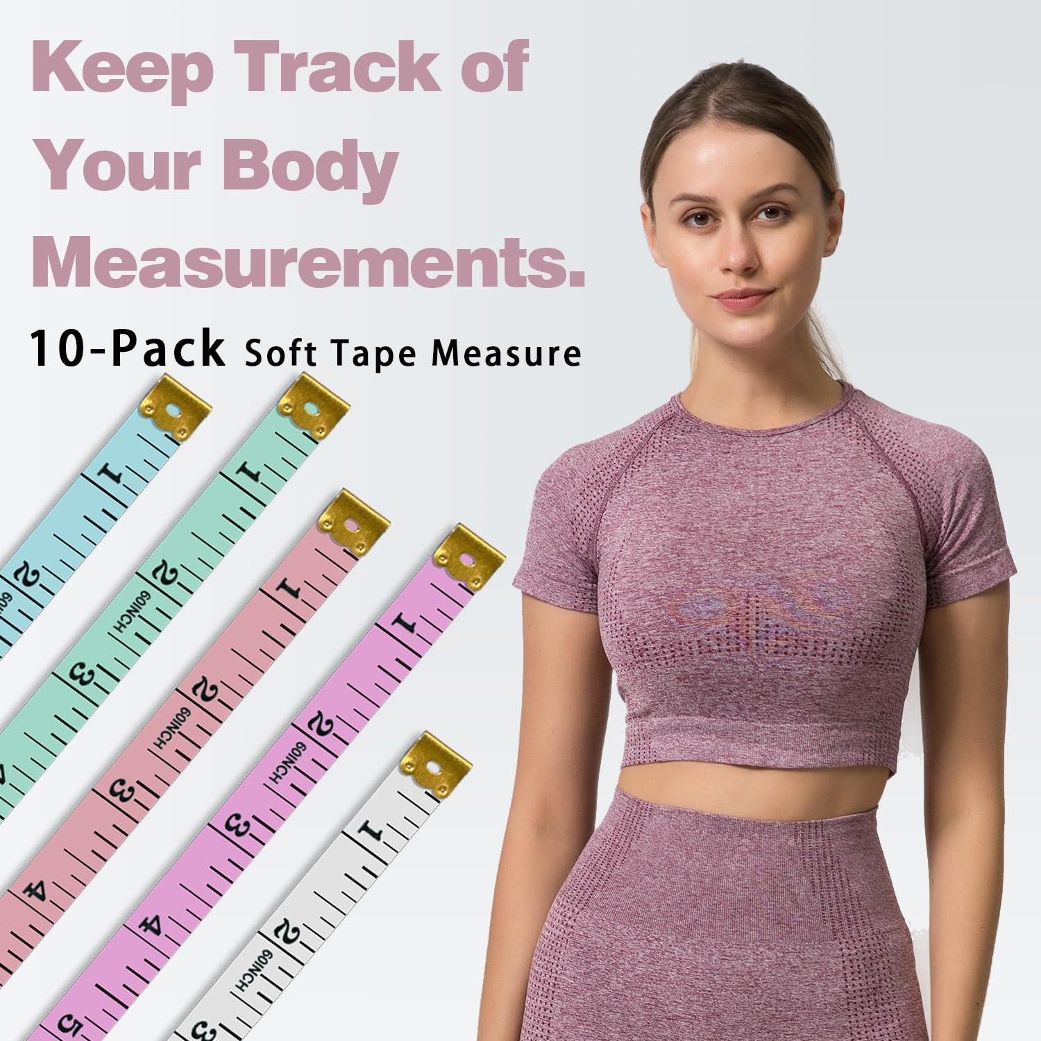 Paquete de 10 cintas métricas suaves Yssmjd 150 cm para costura