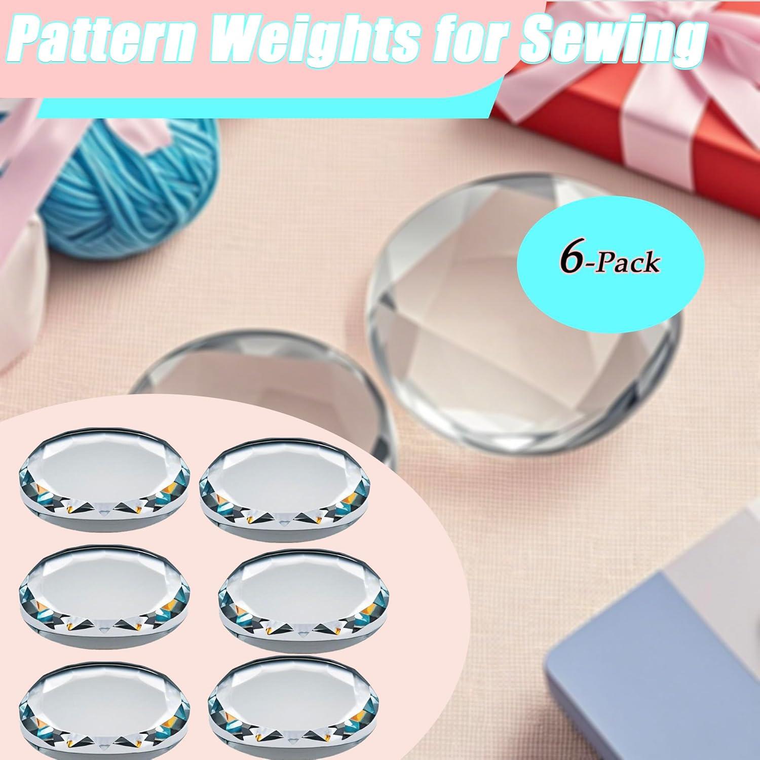 Pesas de Costura Qkxut, Juego de 6 Pesas de Vidrio 50mm