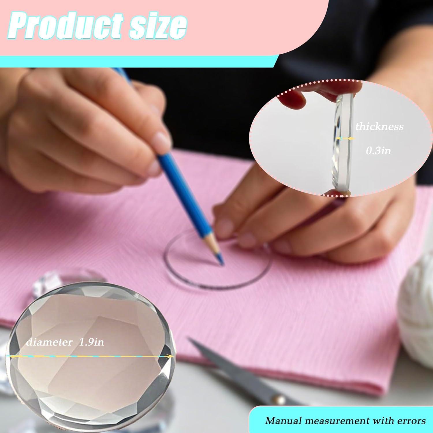 Pesas de Costura Qkxut, Juego de 6 Pesas de Vidrio 50mm