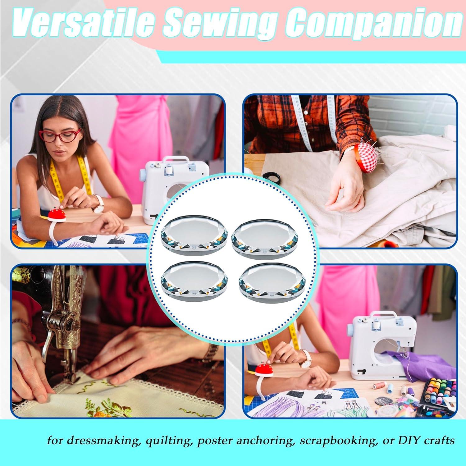 Pesas de Costura Qkxut, Juego de 6 Pesas de Vidrio 50mm