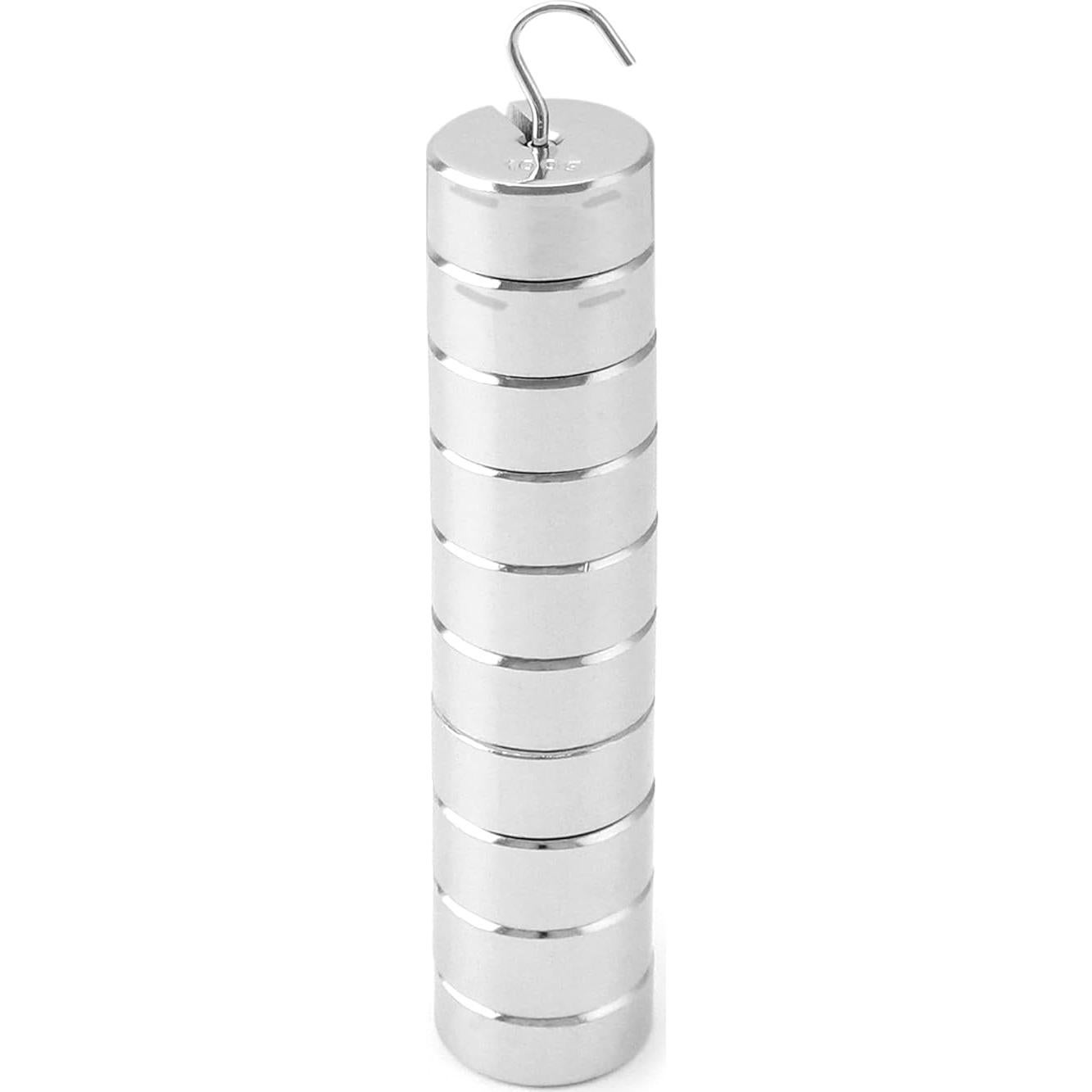 Conjunto de Pesas Ranuradas QWORK 1000g - 9 Pesos de 100g