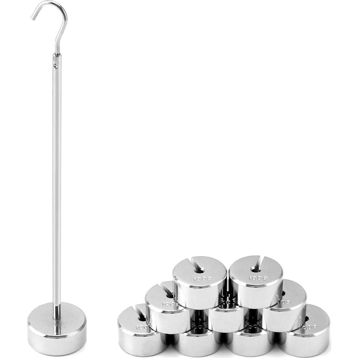 Conjunto de Pesas Ranuradas QWORK 1000g - 9 Pesos de 100g