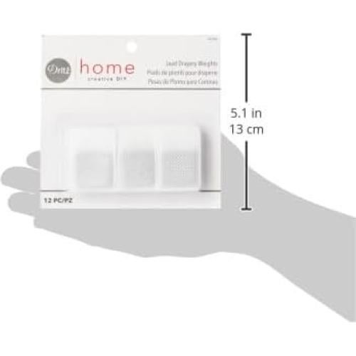 Pesas de Cortina de Plomo Dritz Home, 12 Piezas, Blanco