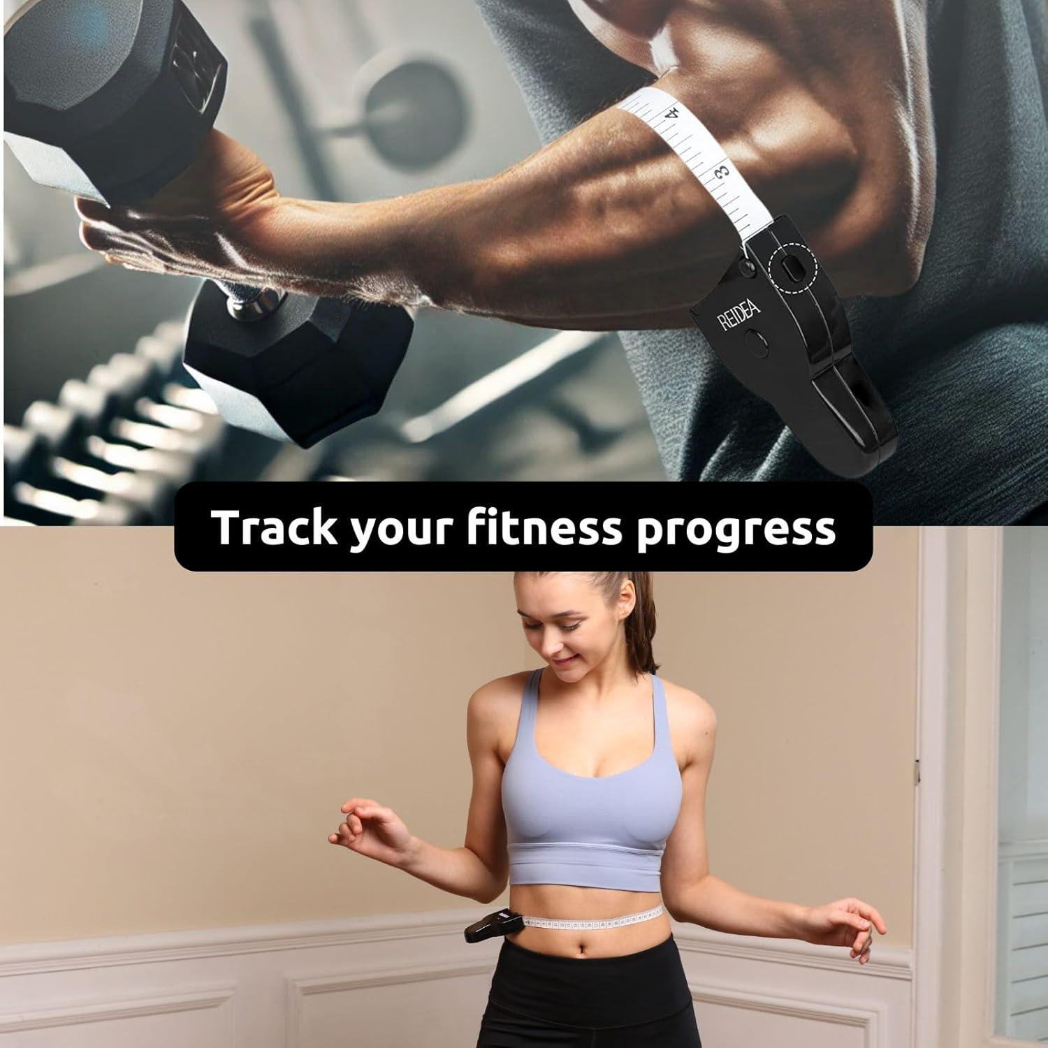 Cinta Métrica Corporal REIDEA 150cm con Bloqueo y Kit