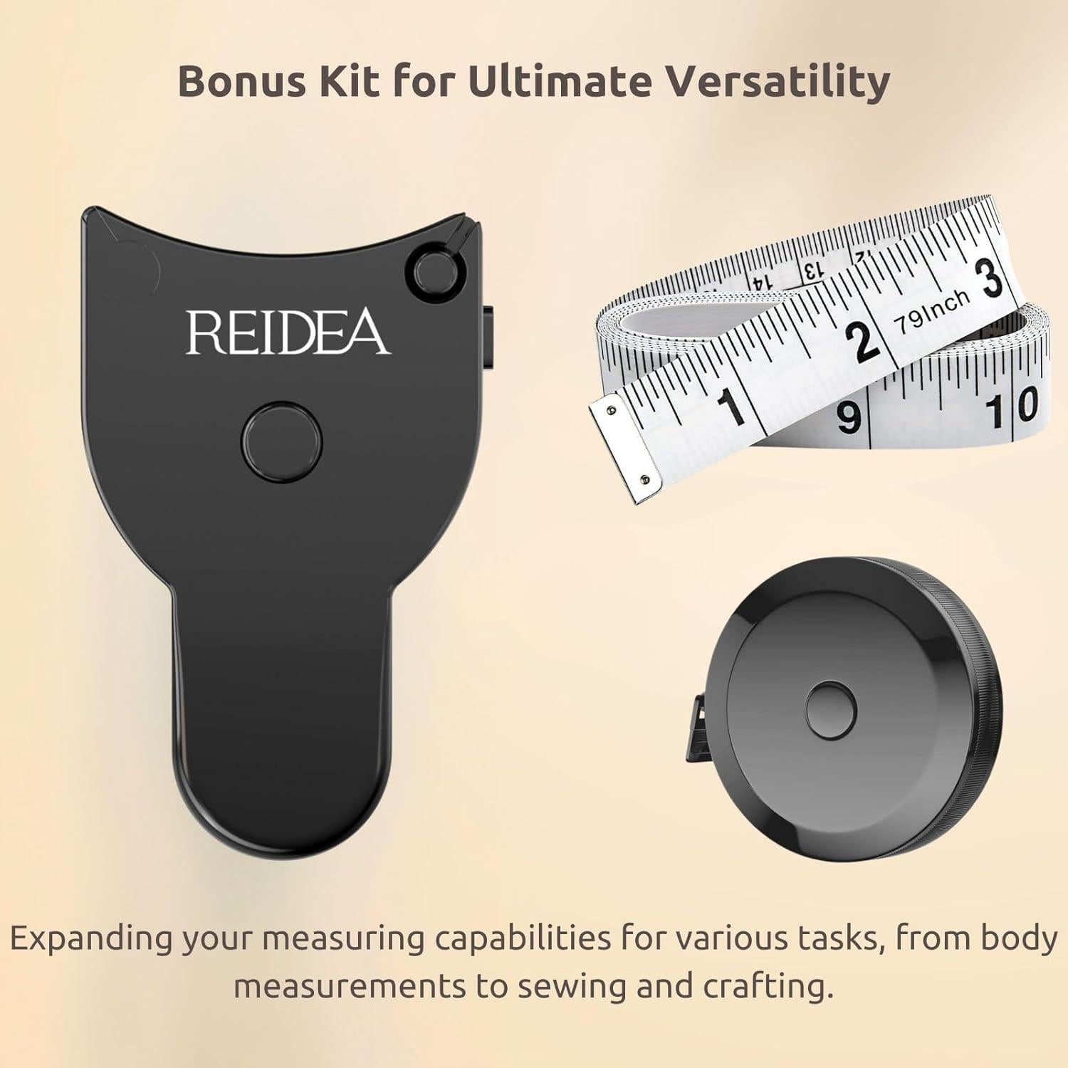 Cinta Métrica Corporal REIDEA 150cm con Bloqueo y Kit