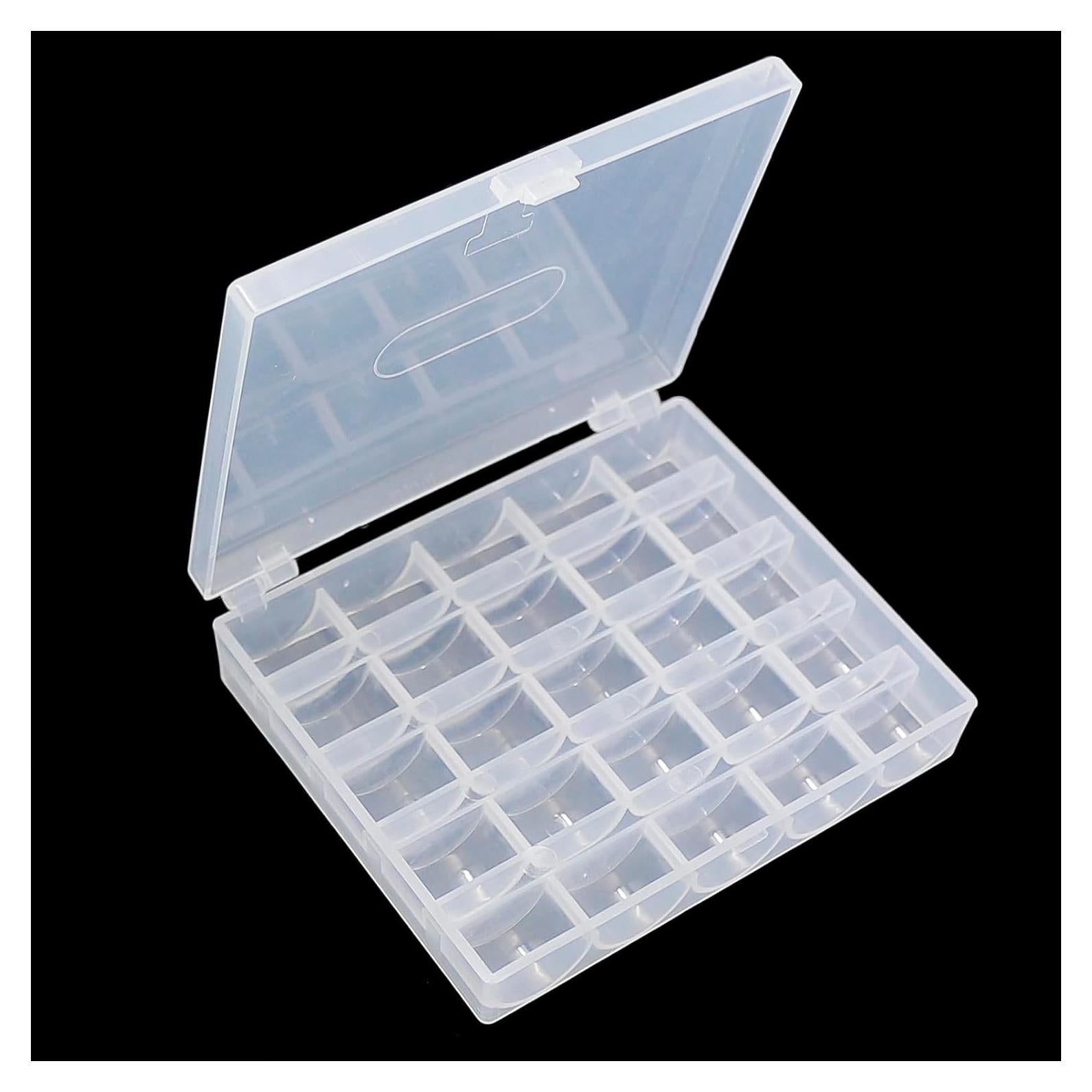 Caja de Bobinas YEQIN Plástico Transparente 25 Compartimentos