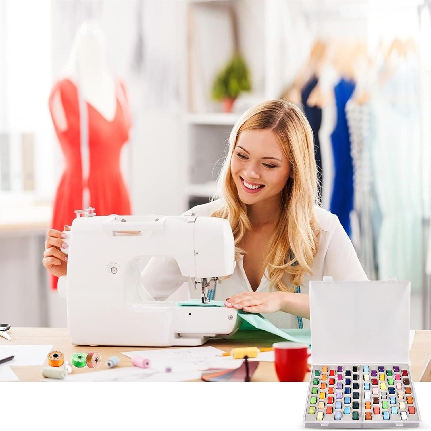 Caja organizadora de bobinas Xuerdon - 66 ranuras, plástico