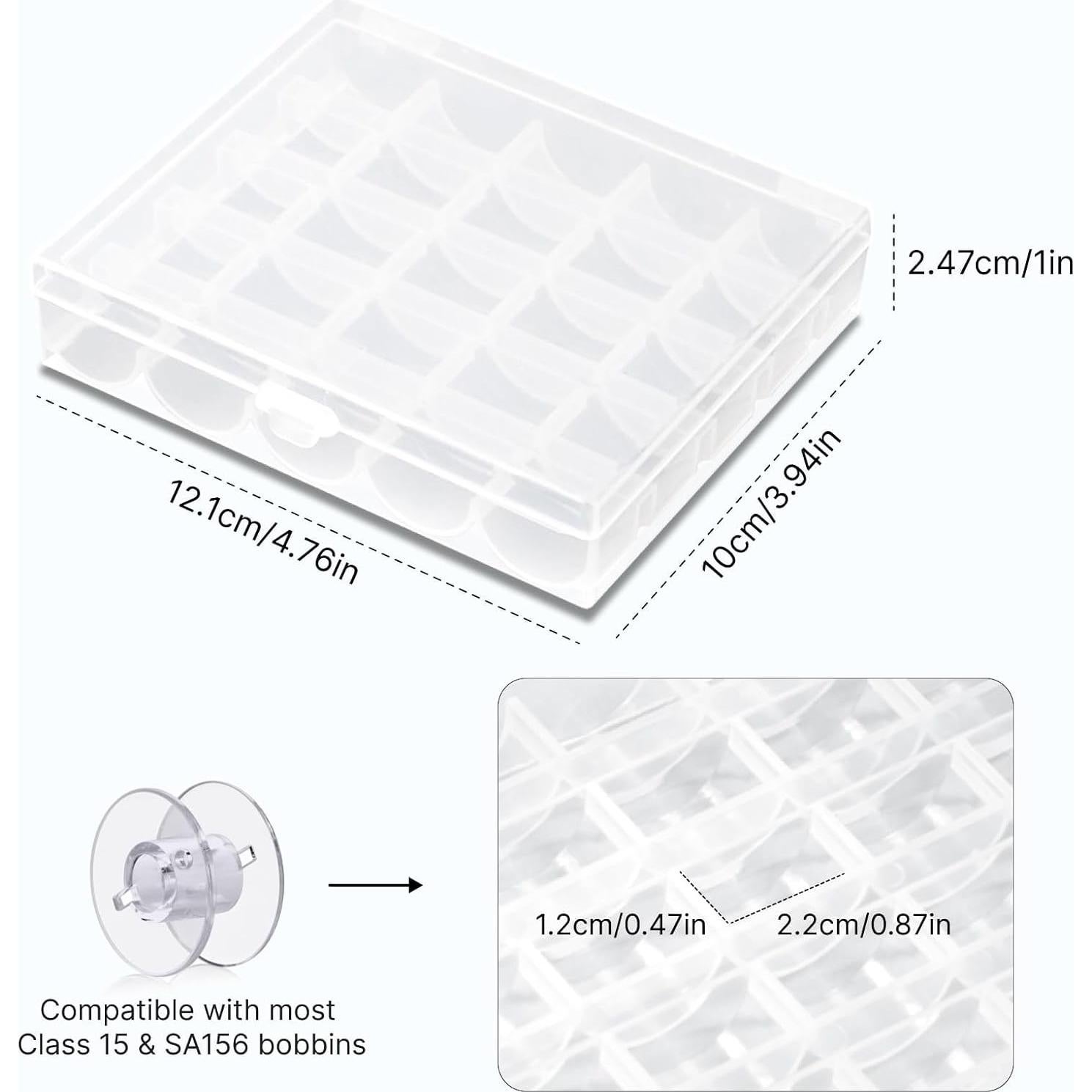 Organizador de Bobinas Opret 25 Slots, Paquete de 4, Transparente