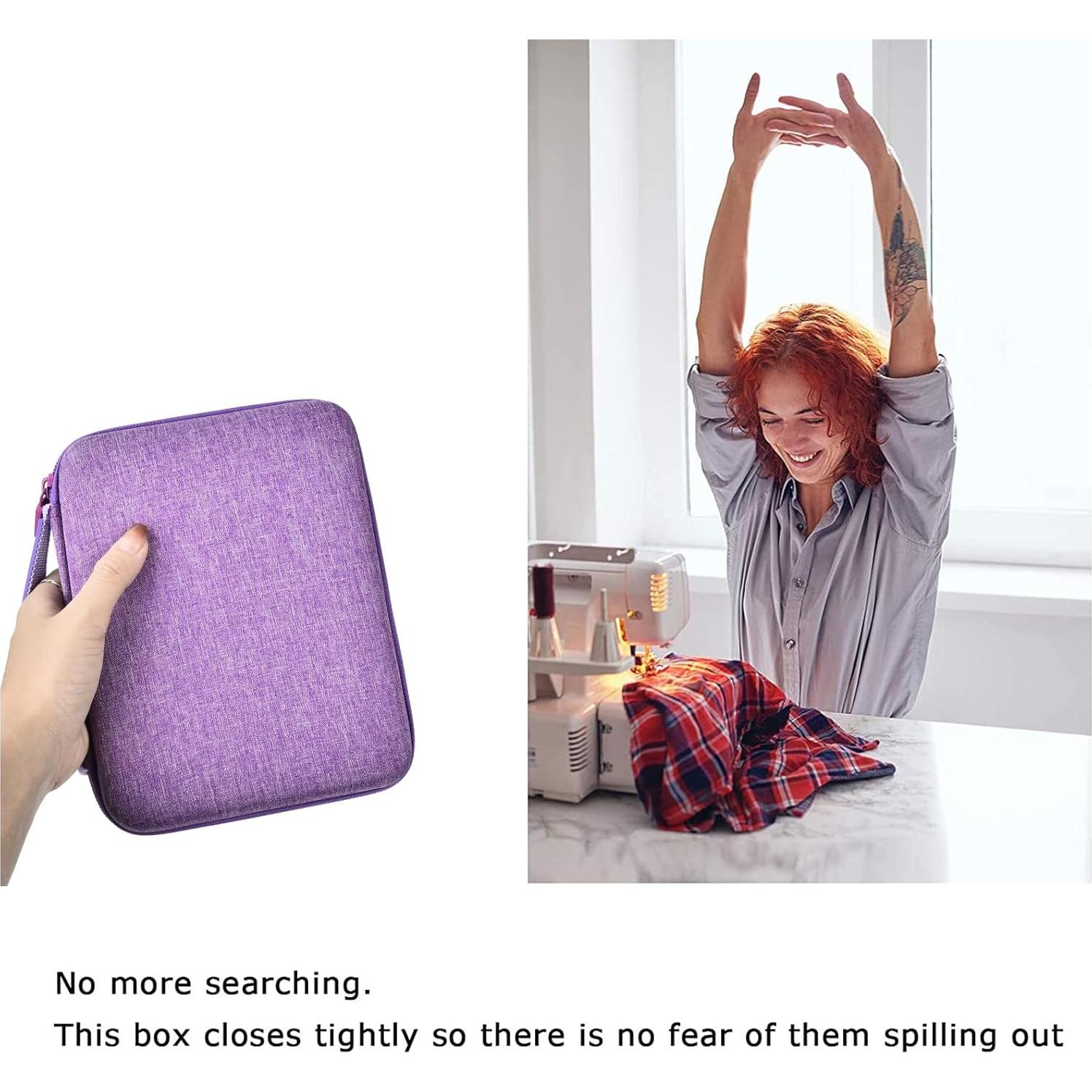 Organizador de Hilos de Bobinas ALKOO 63 Slots Púrpura