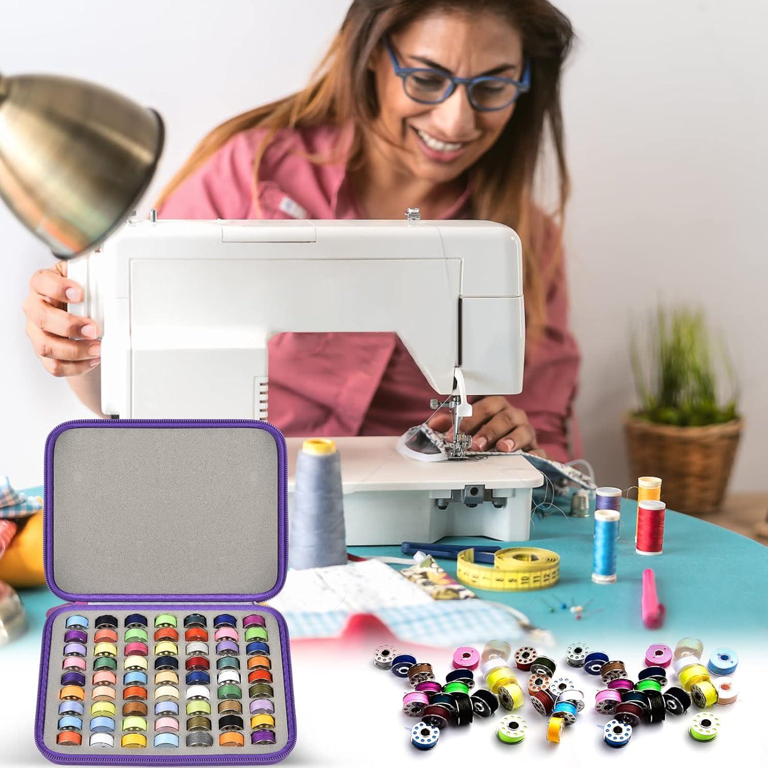 Organizador de Hilos de Bobinas ALKOO 63 Slots Púrpura