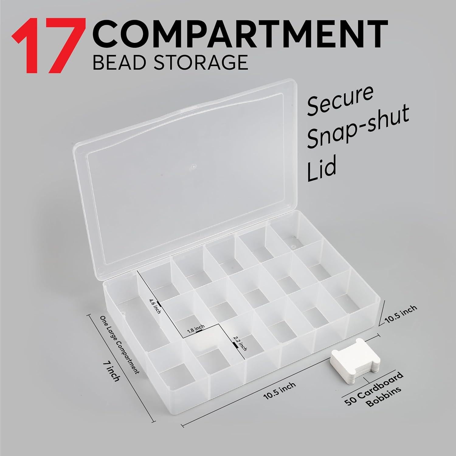 Caja organizadora de hilos Bulk Paradise 17 compartimentos