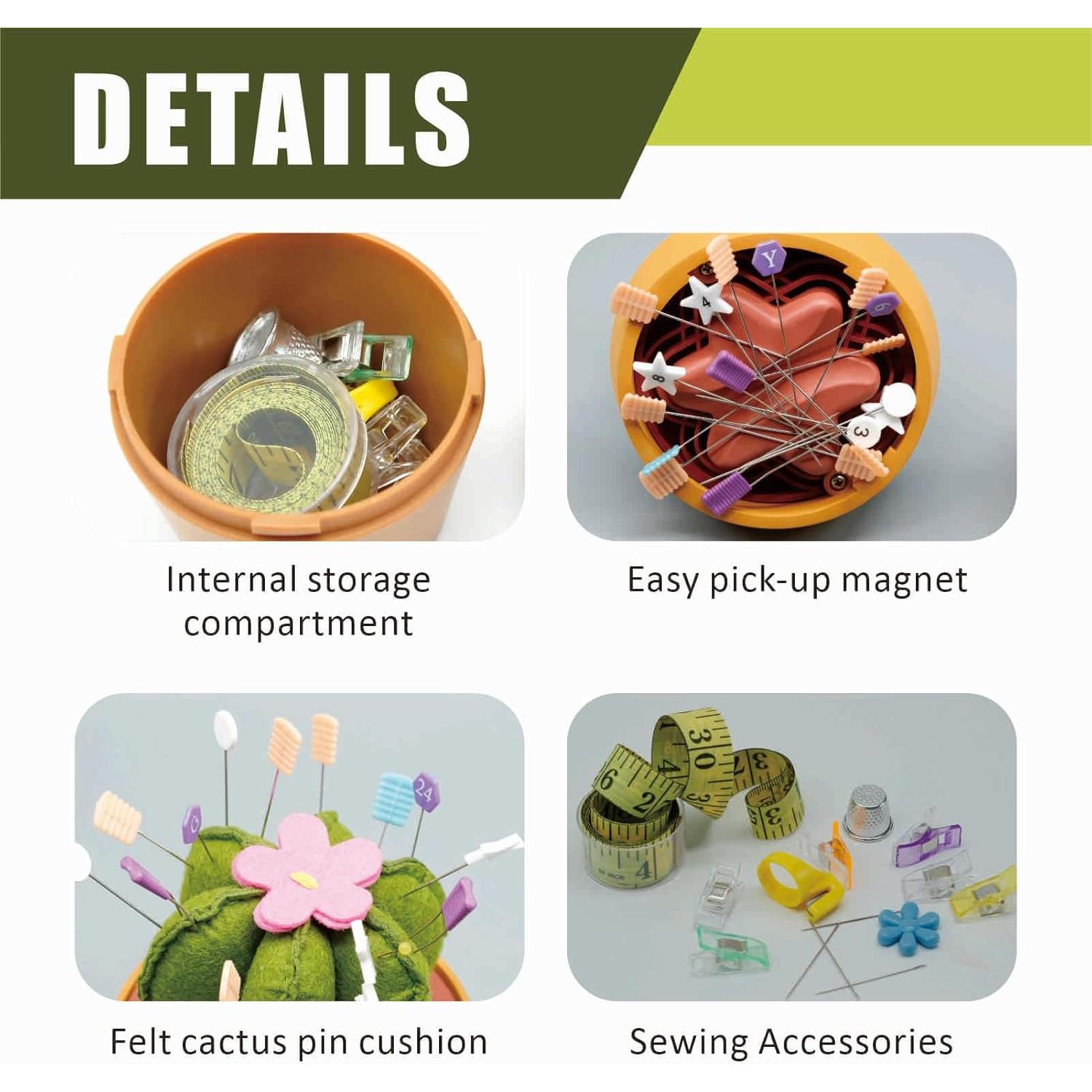 Almohadilla de Alfiler Cactus Monipair con Accesorios de Costura
