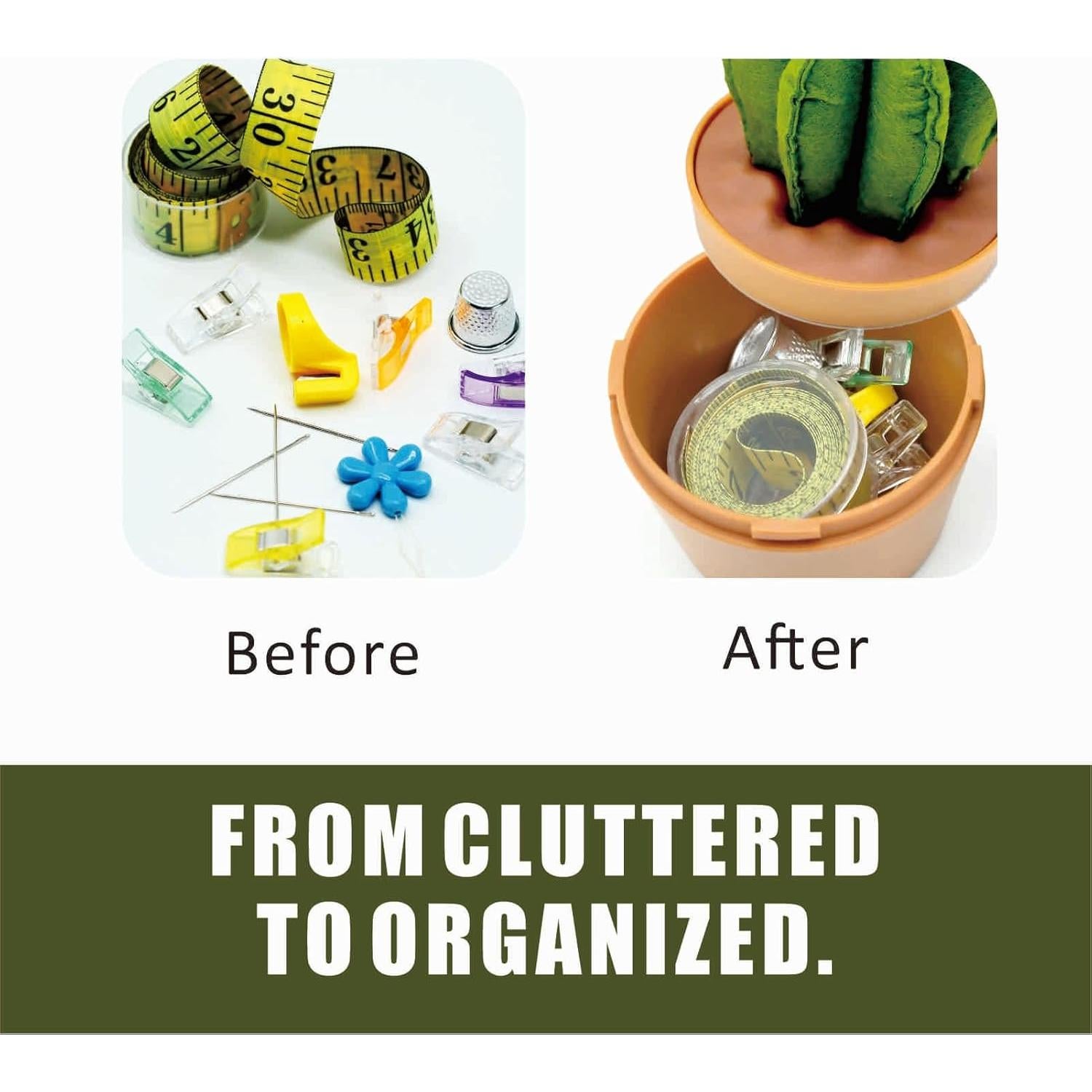 Almohadilla de Alfiler Cactus Monipair con Accesorios de Costura