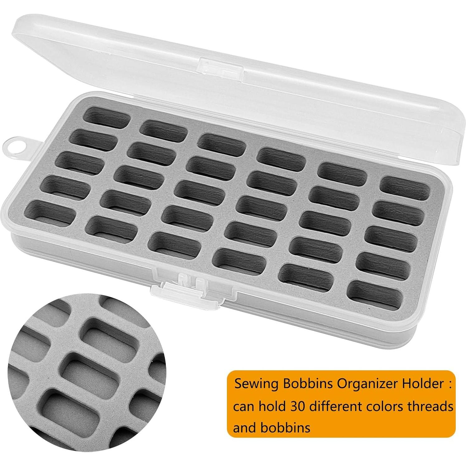 Caja de Almacenamiento de Bobinas YEQIN 2Pcs Gris 60 Compartimentos