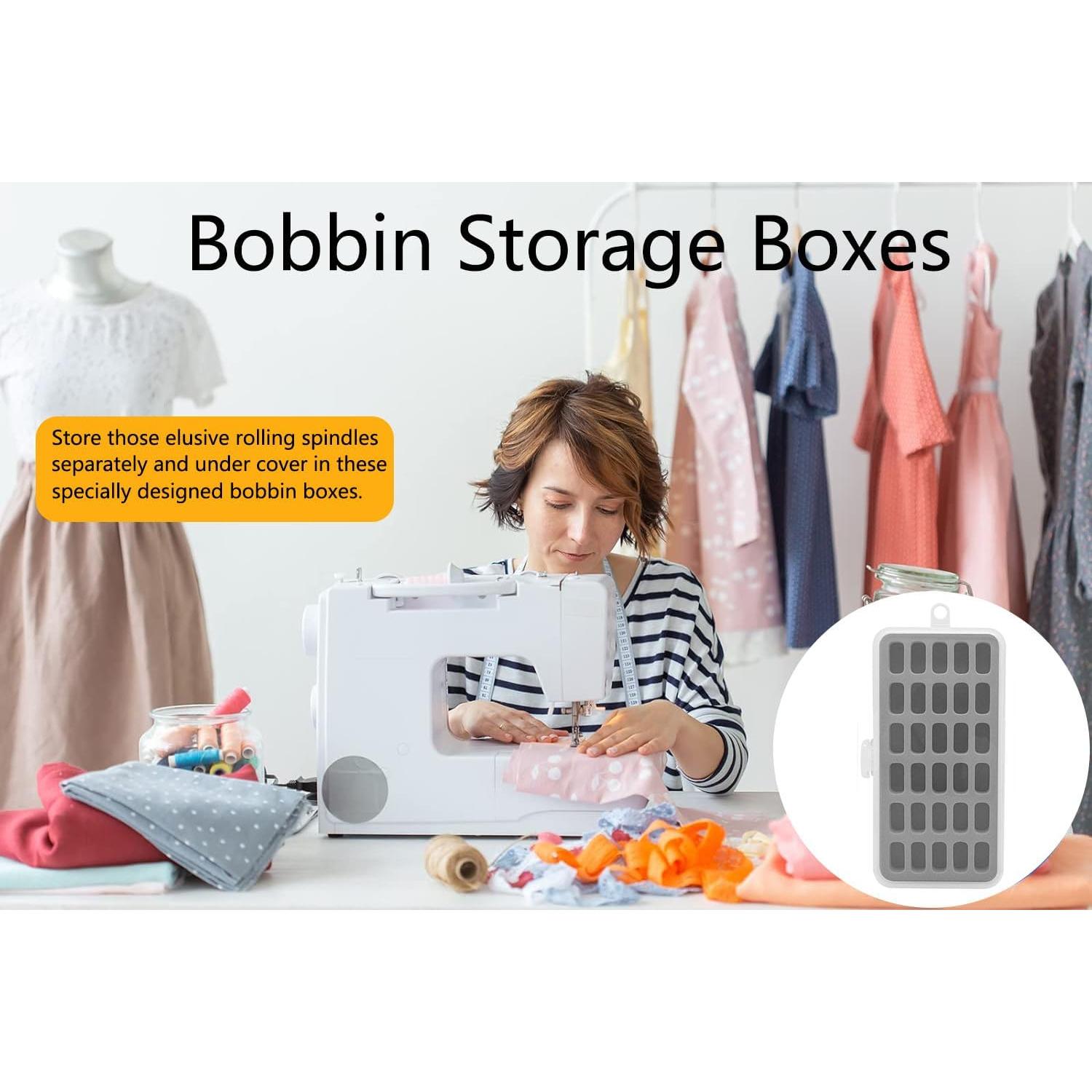 Caja de Almacenamiento de Bobinas YEQIN 2Pcs Gris 60 Compartimentos