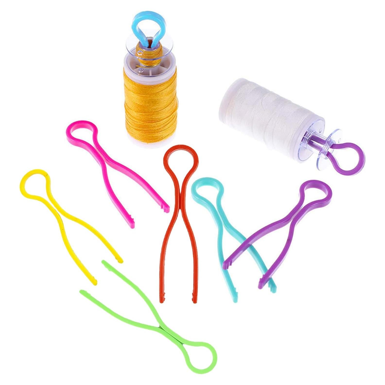 50 Sujetadores de Hilo LXLVOUEG Organizador de Bobinas Colorido