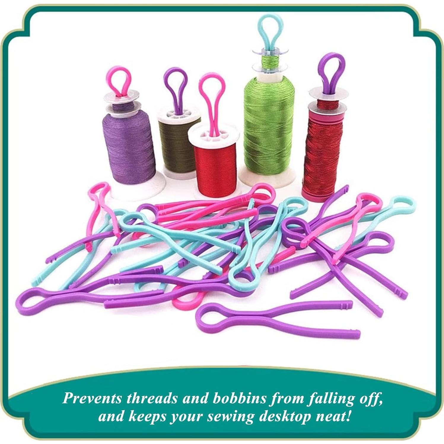 50 Sujetadores de Hilo LXLVOUEG Organizador de Bobinas Colorido