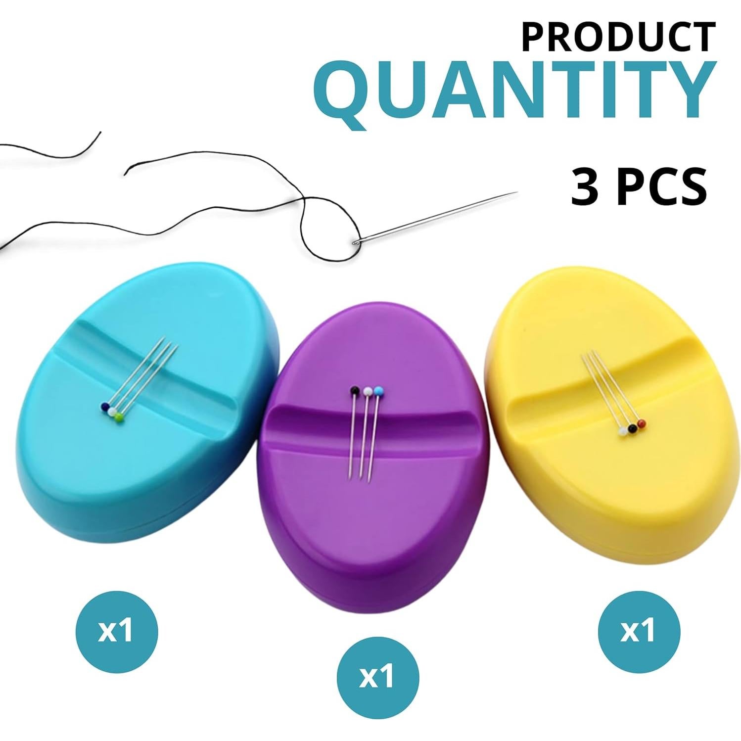 3 Almohadillas Magnéticas para Alfileres de Costura YARRD 10x7 cm