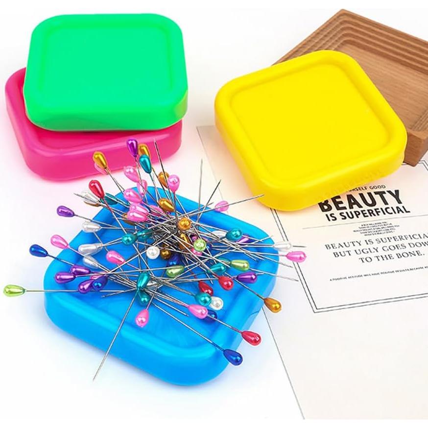 3 Almohadillas Magnéticas Cuadradas Luzen para Agujas de Coser